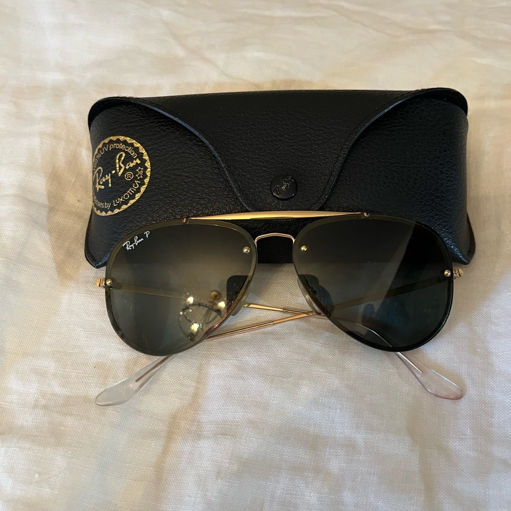 Ray Ban black and gold sunglasses